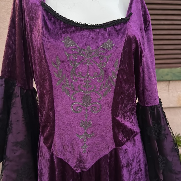 Halloween Medieval witch enchantress princess renaissance cosplay  vamp dress L - Picture 10 of 16